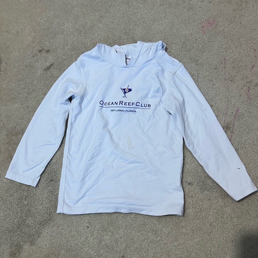 Kids White Hoodie Ocean Reef Club